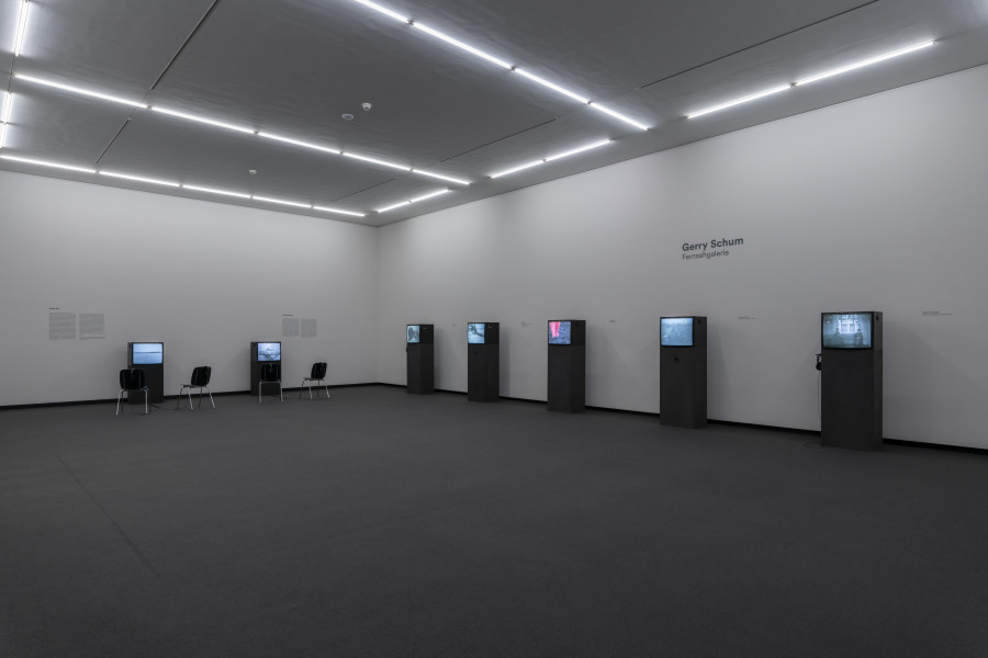 Installation view, Gerry Schum, Fernsehgalerie, Kunst Museum Winterthur, 2022.