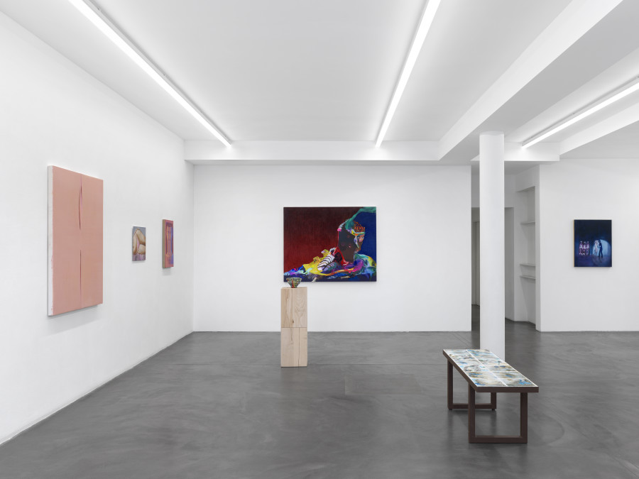 Installation view, Search for Tomorrow, 10 Year Anniversary Show, Bernheim Gallery, Zürich, 2025-2026. Courtesy of the Artists and Bernheim Gallery, Zurich. Credit Photo: Annik Wetter